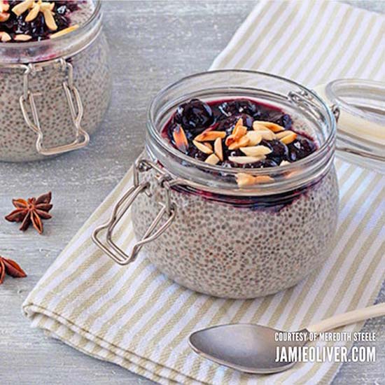 Overnight Chia Seed Pudding with Cherries