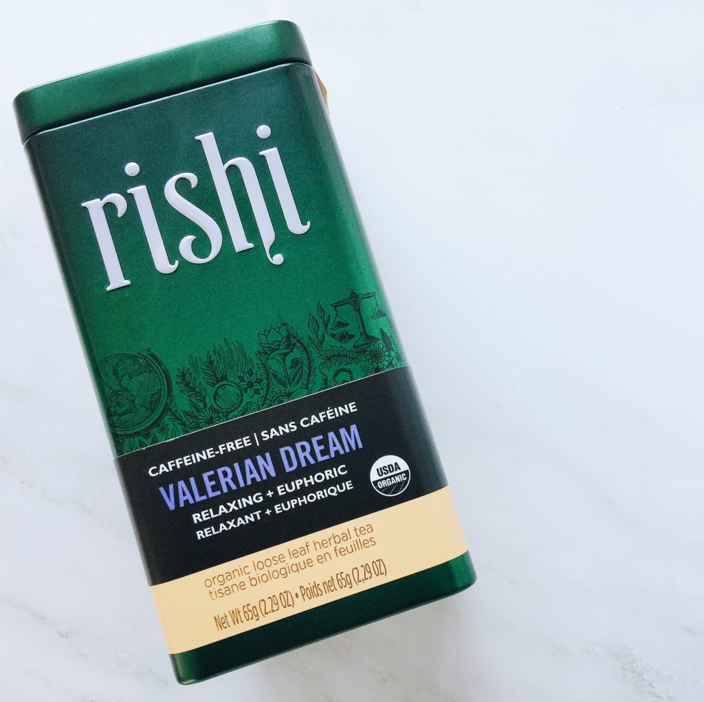 Valerian Tea by Rishi approved by Nicole Porter Wellness 